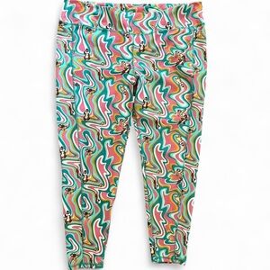 XXL Disney parks retro swirl chip and dale leggings pink and green